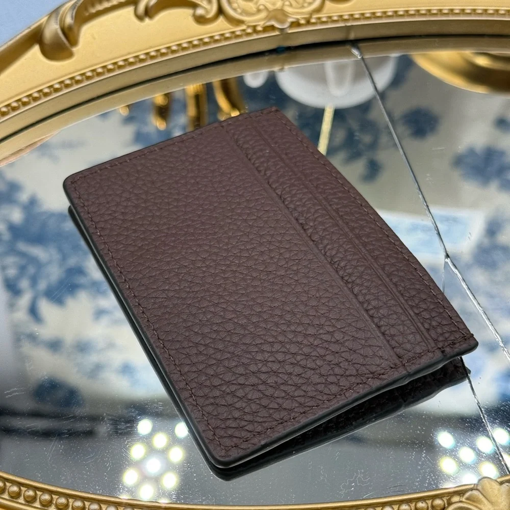 🆕 OROTON 🧿 NWOT Margot Card Sleeve, Brown Bear Leather Cardholder